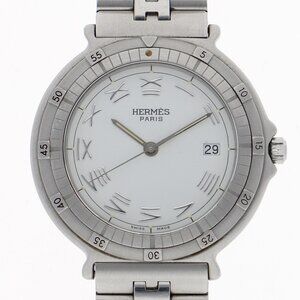 WATCH HERMES Captain Nemo white SS QZ